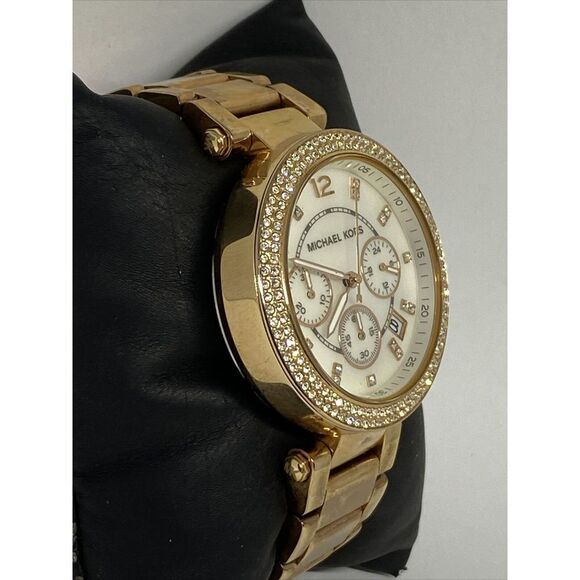 Michael Kors Parker MK5491 Women's Gold Stainless Steel Analog Dial Watch VK719 - Picture 5 of 12